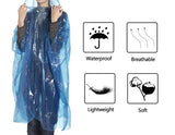 Disposable Adult Emergency Waterproof Raincoat Poncho (Pack of 100)